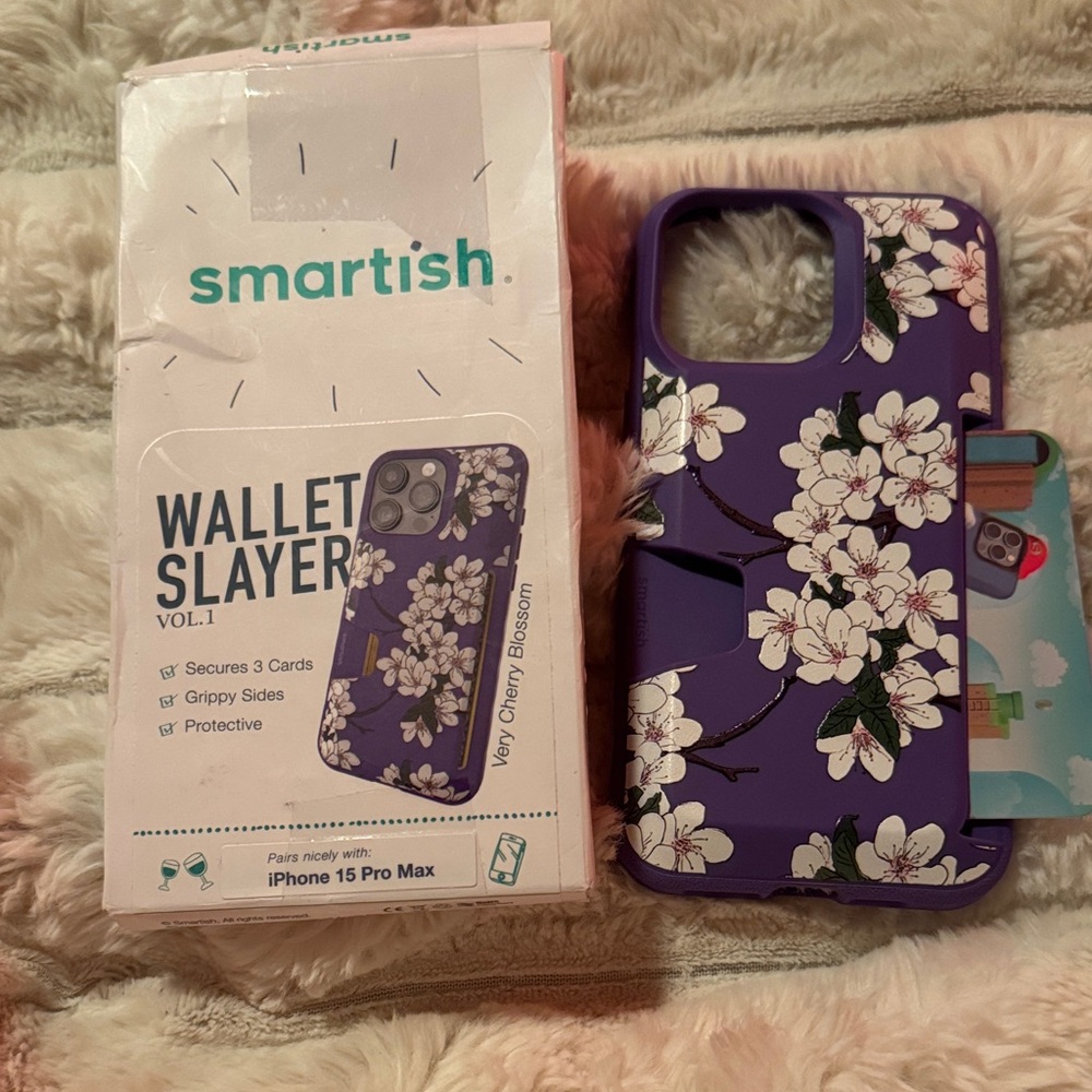 artis Wallet Slayer iPhone 15 Pro Max Case - Purple Floral